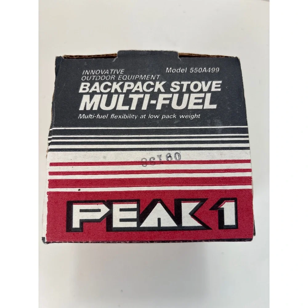 VTG Coleman Peak 1 Multi-Fuel Backpack Stove Model 550A499 Box Bag Kerosene Accs